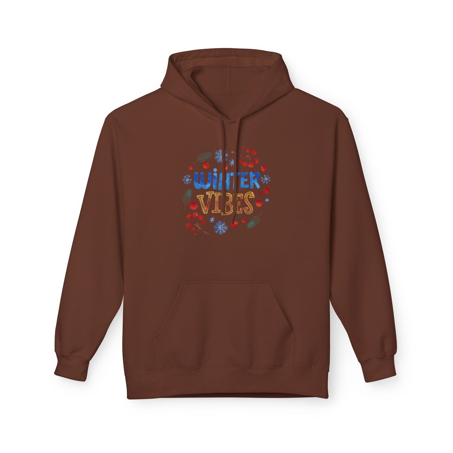 Winter Vibes Hoodie – Cozy Snowflake Graphic Pullover