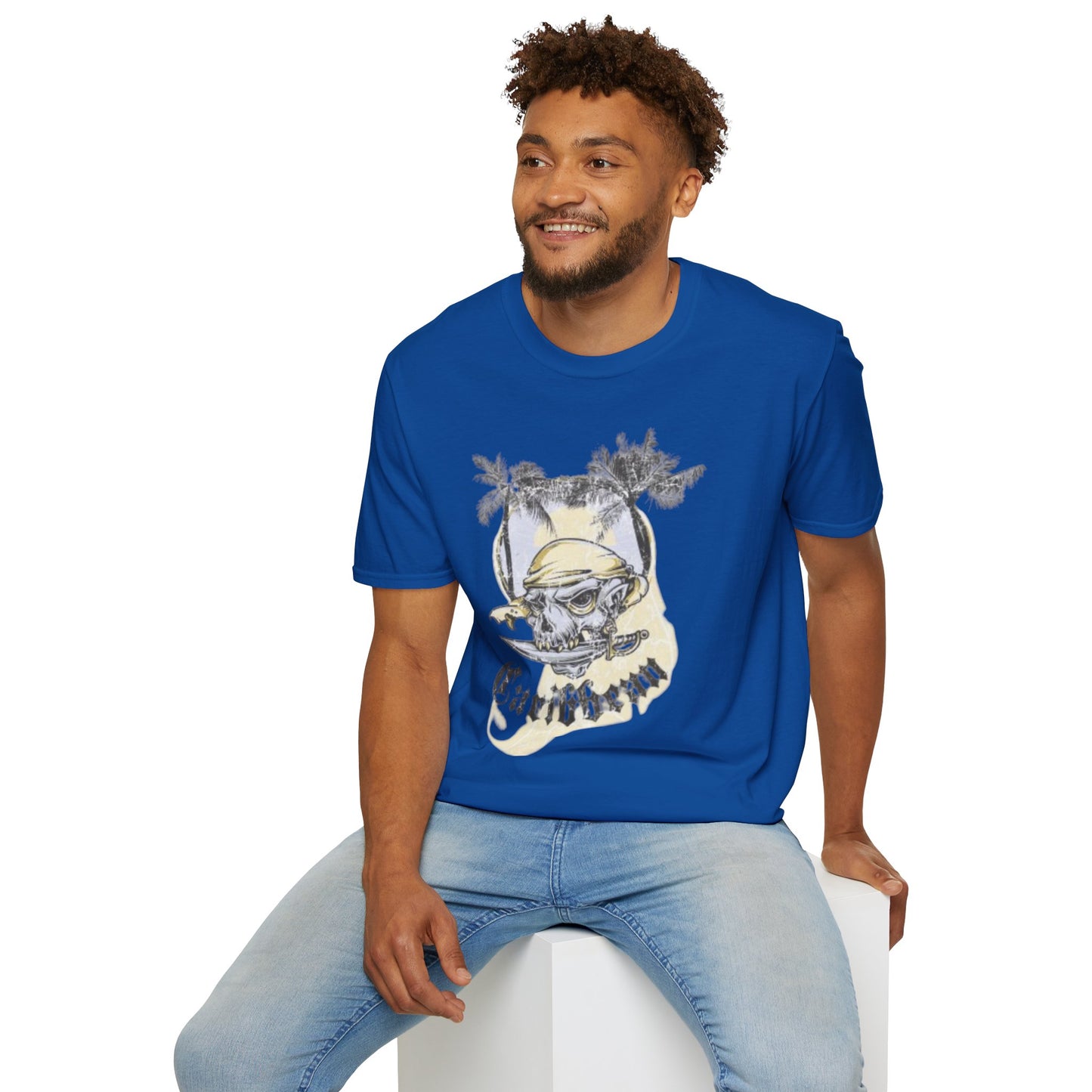 Caribbean Skull Tee — Tropical Pirate Graphic T-Shirt