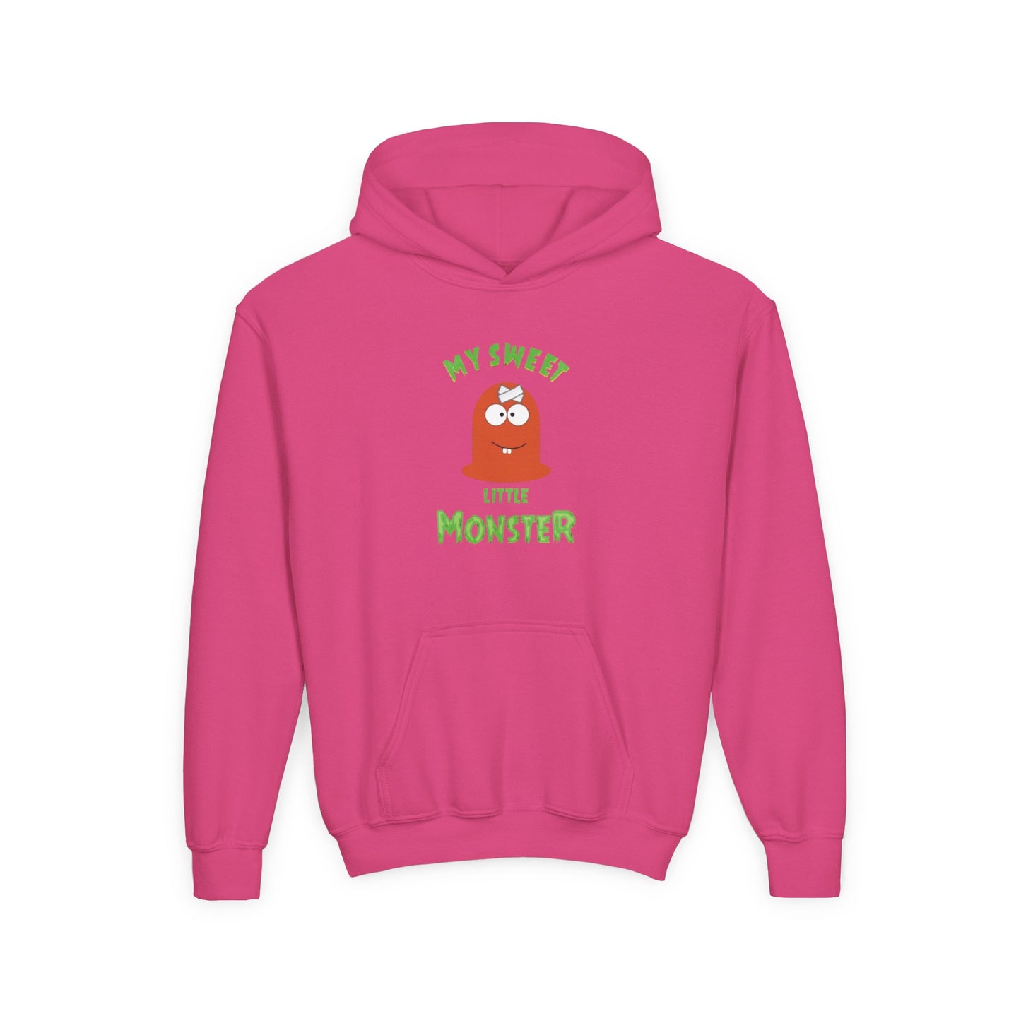 Youth Hoodie — "My Sweet Little Monster" Cute Kid Monster Graphic Sweatshirt
