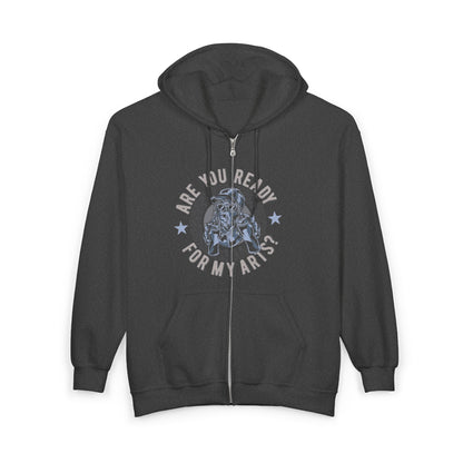 Are You Ready For My Ark? Full-Zip Hoodie — Nautical Vintage Ship Graphic