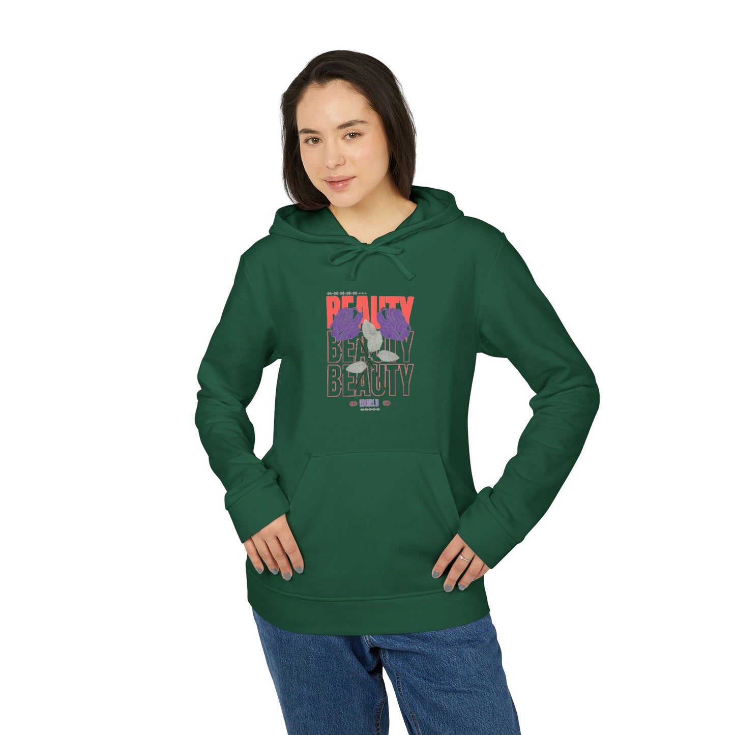 Hoodie — Bold Retro 'Beauty' Graphic Athletic Pullover