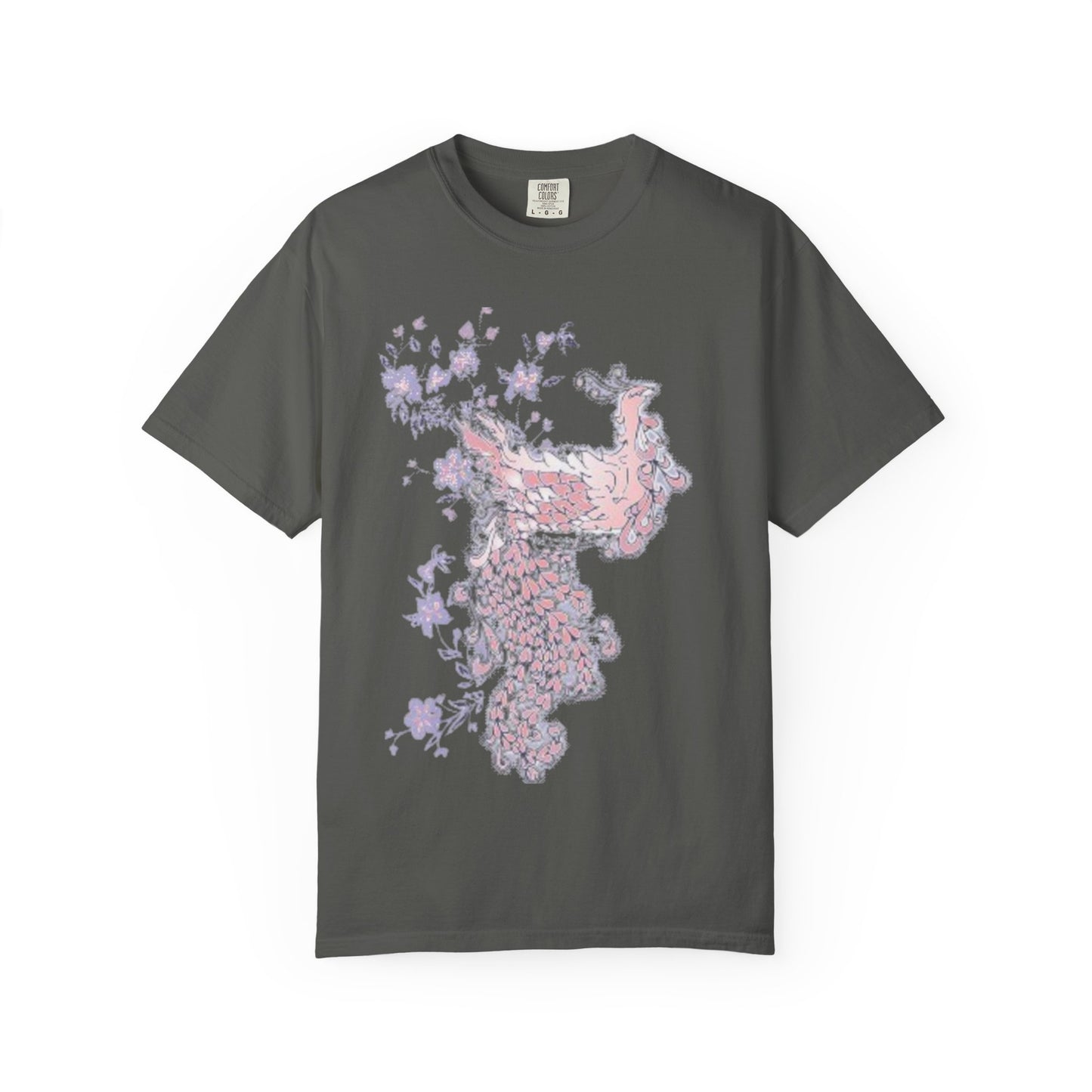 Floral Phoenix T-Shirt — Pastel Peony Bird Graphic