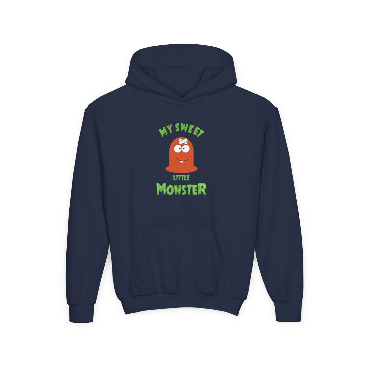 Youth Hoodie — "My Sweet Little Monster" Cute Kid Monster Graphic Sweatshirt