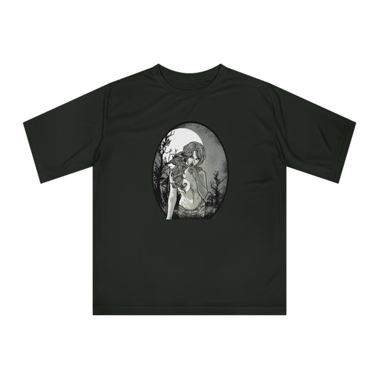 Artistic Unisex Performance T-shirt - Moonlit Reflection Design