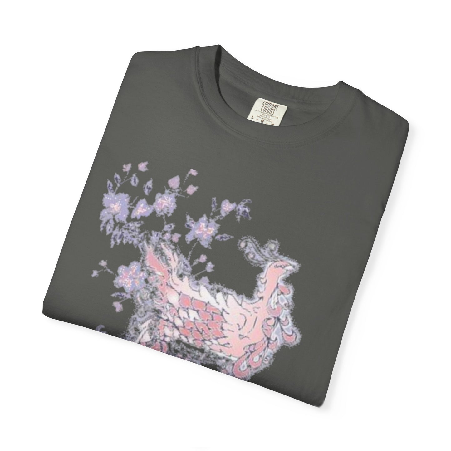Floral Phoenix T-Shirt — Pastel Peony Bird Graphic