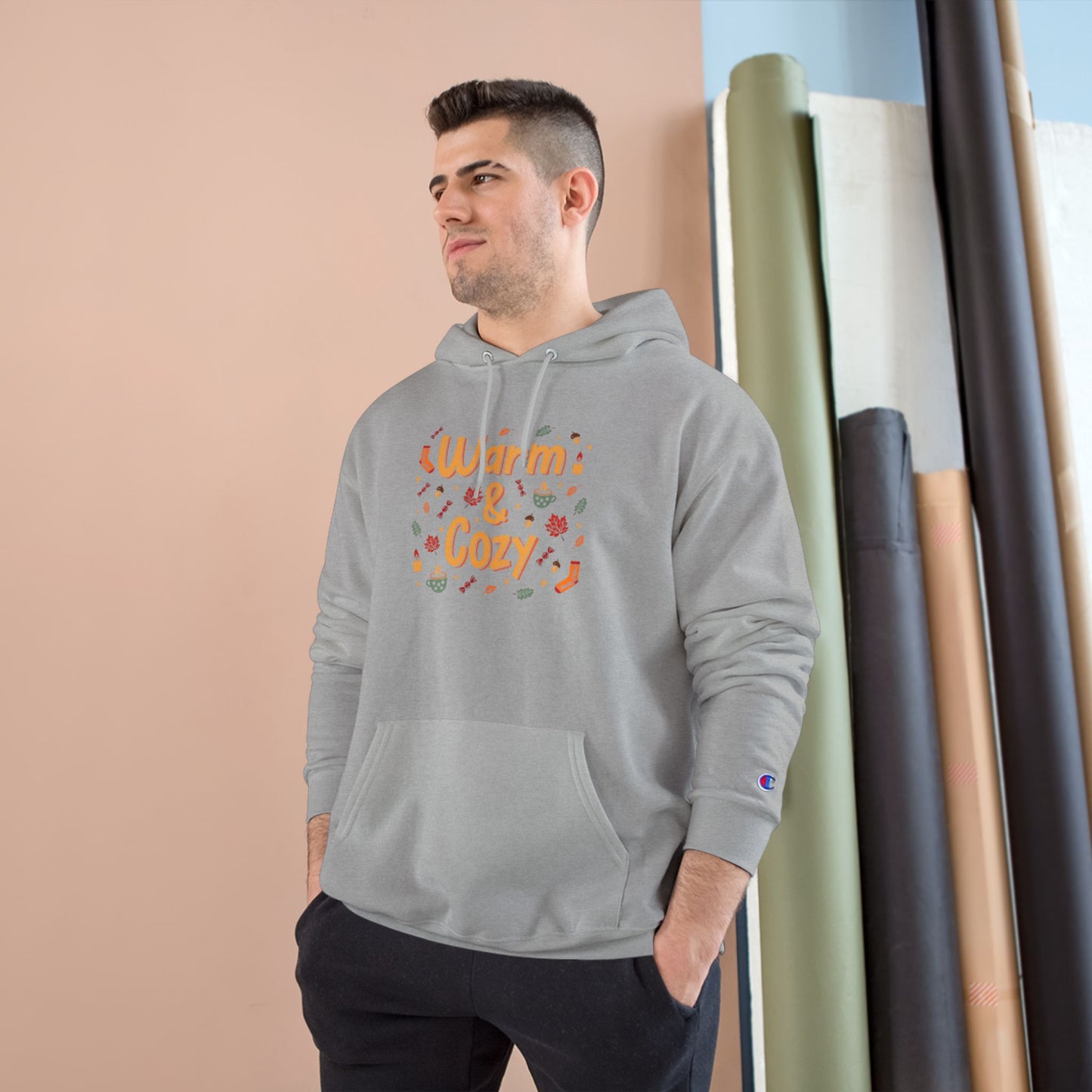 Warm & Cozy Hoodie — Cute Fall Graphic Champion Hoodie