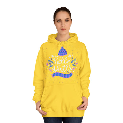 Winter Vibes Hoodie - "Hello Winter" Cozy Pullover