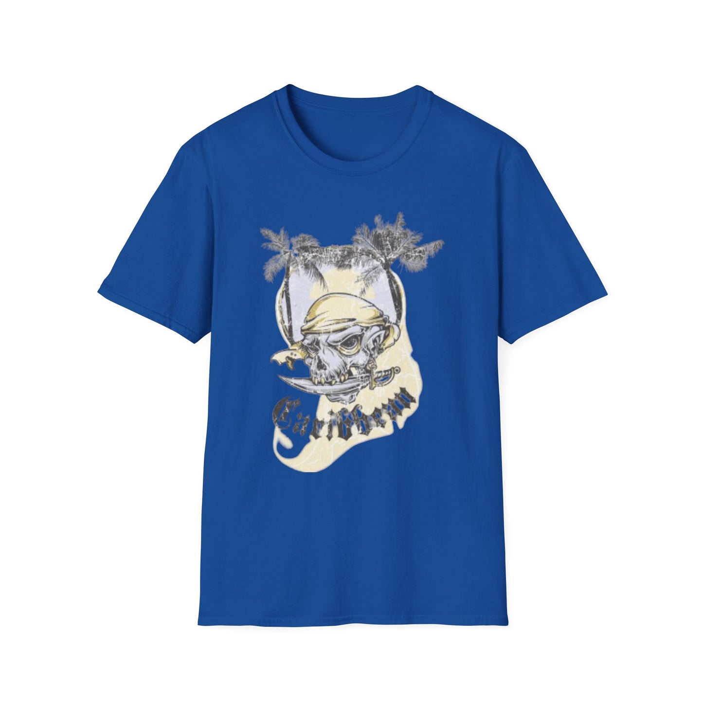 Caribbean Skull Tee — Tropical Pirate Graphic T-Shirt