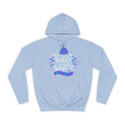 Winter Vibes Hoodie - "Hello Winter" Cozy Pullover