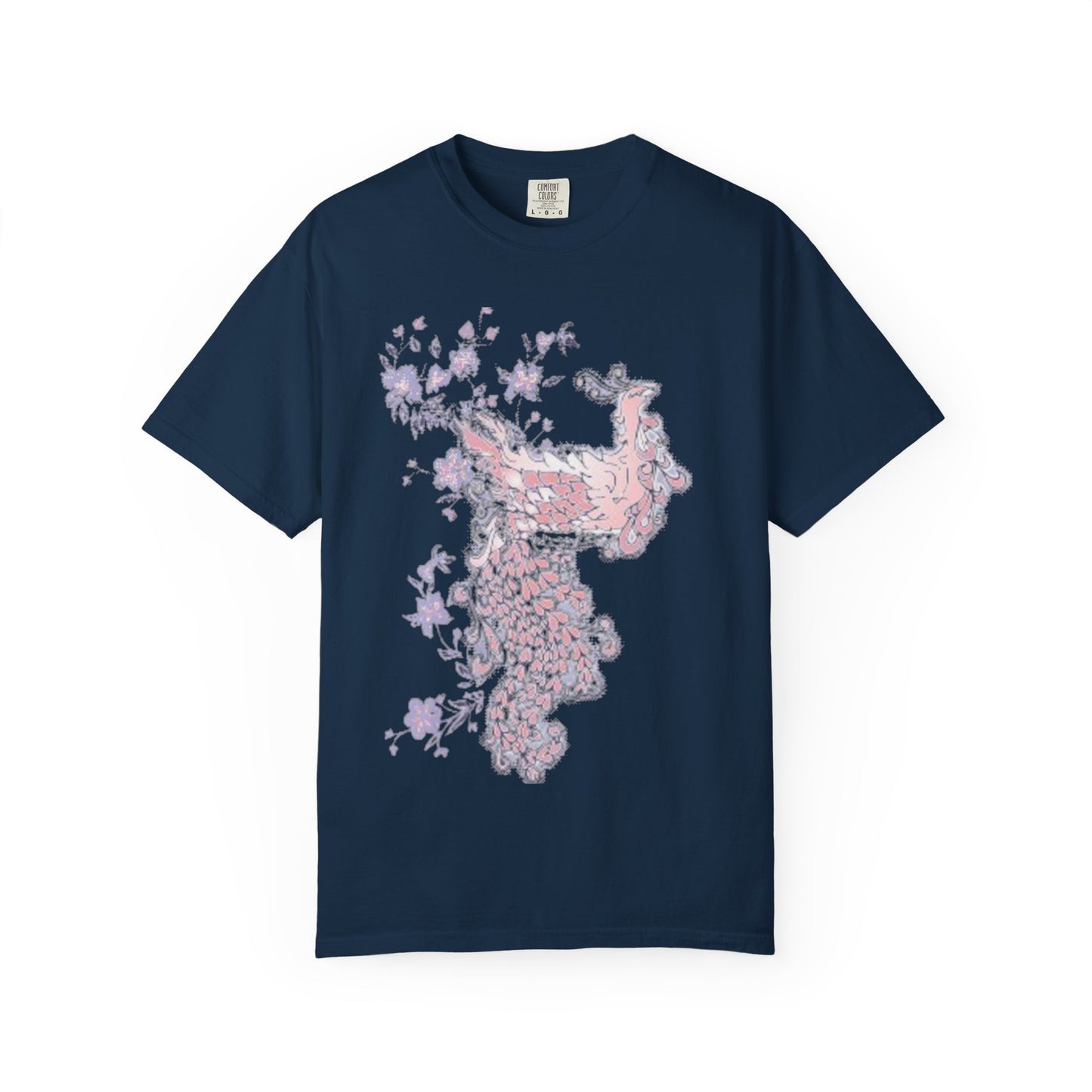 Floral Phoenix T-Shirt — Pastel Peony Bird Graphic