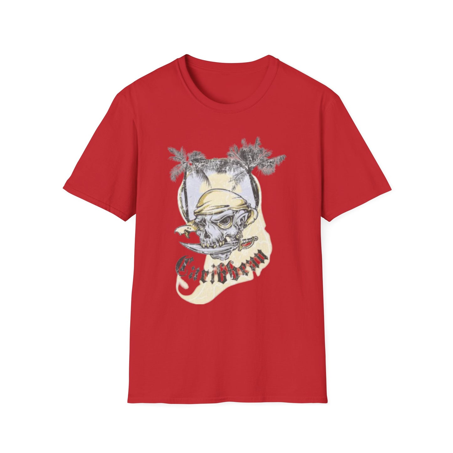 Caribbean Skull Tee — Tropical Pirate Graphic T-Shirt