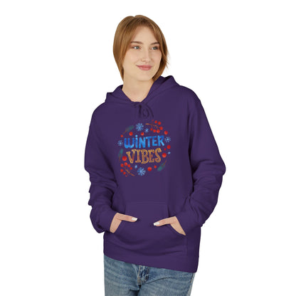 Winter Vibes Hoodie – Cozy Snowflake Graphic Pullover