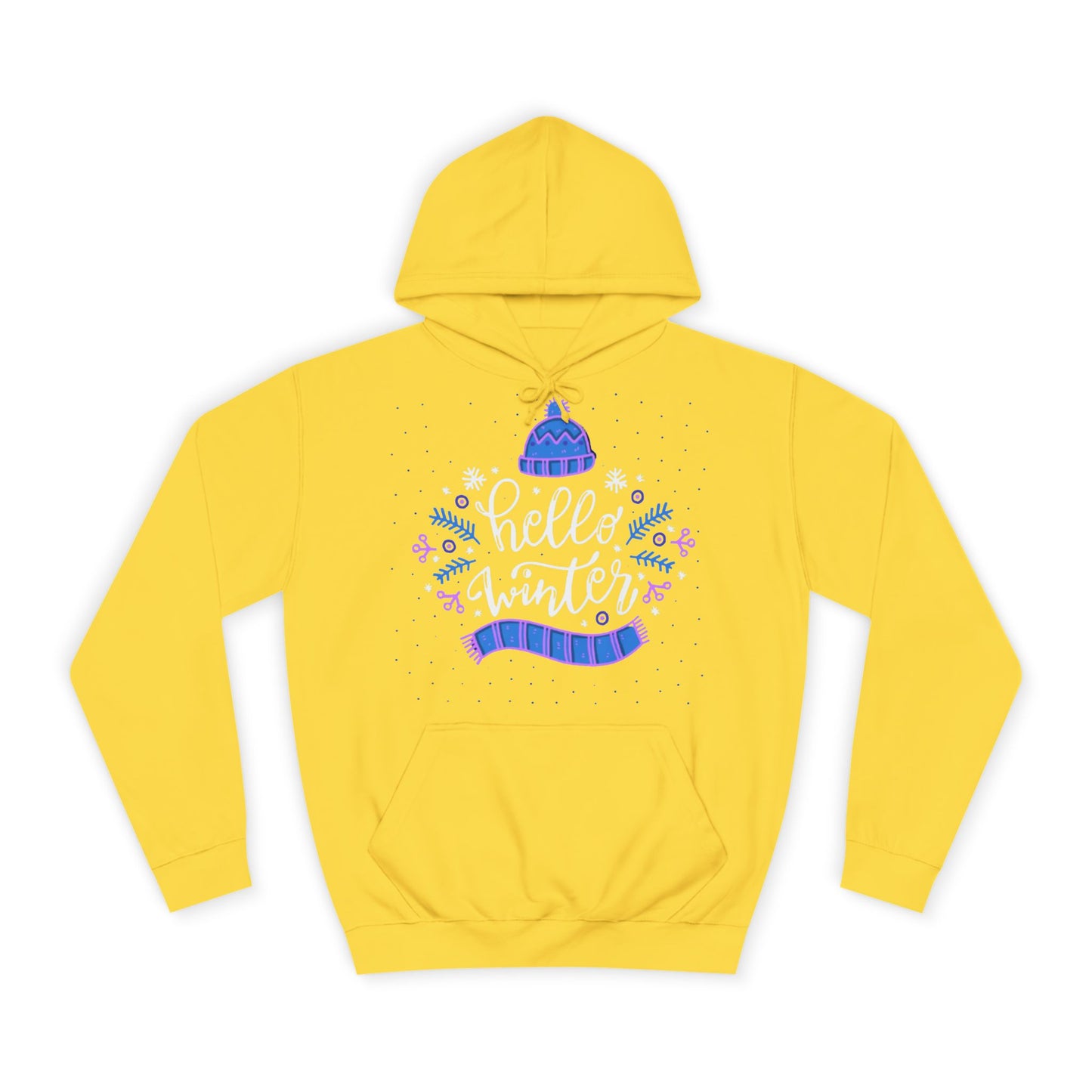 Winter Vibes Hoodie - "Hello Winter" Cozy Pullover