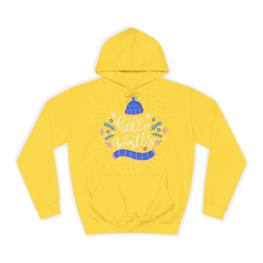 Winter Vibes Hoodie - "Hello Winter" Cozy Pullover