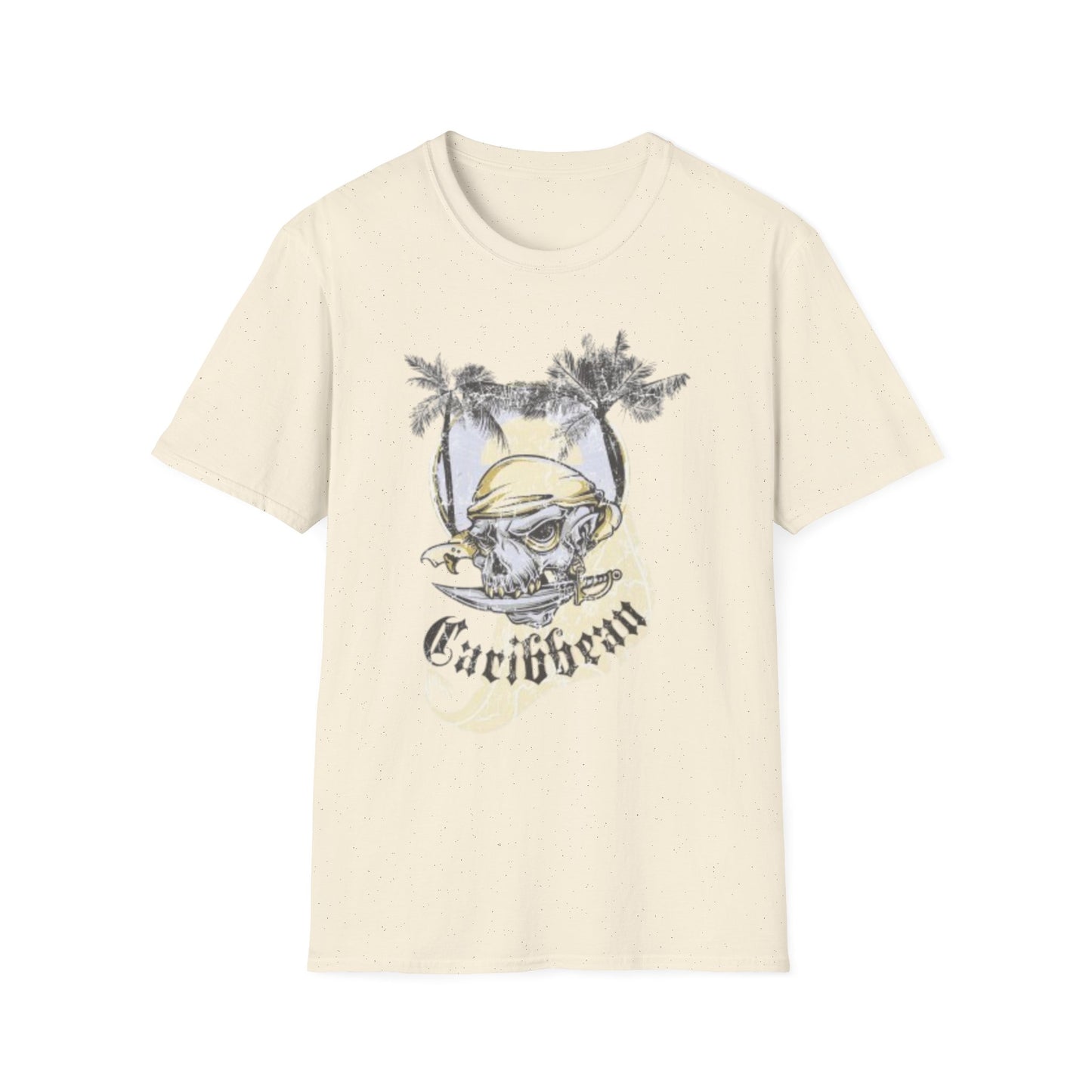 Caribbean Skull Tee — Tropical Pirate Graphic T-Shirt