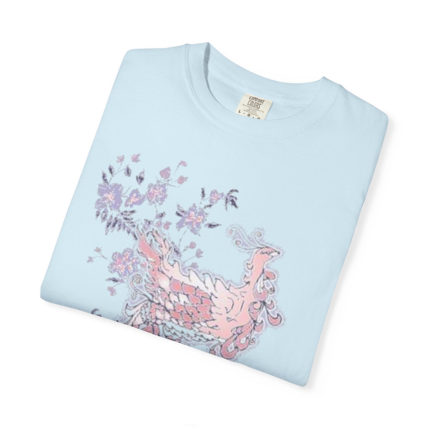 Floral Phoenix T-Shirt — Pastel Peony Bird Graphic