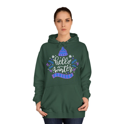 Winter Vibes Hoodie - "Hello Winter" Cozy Pullover