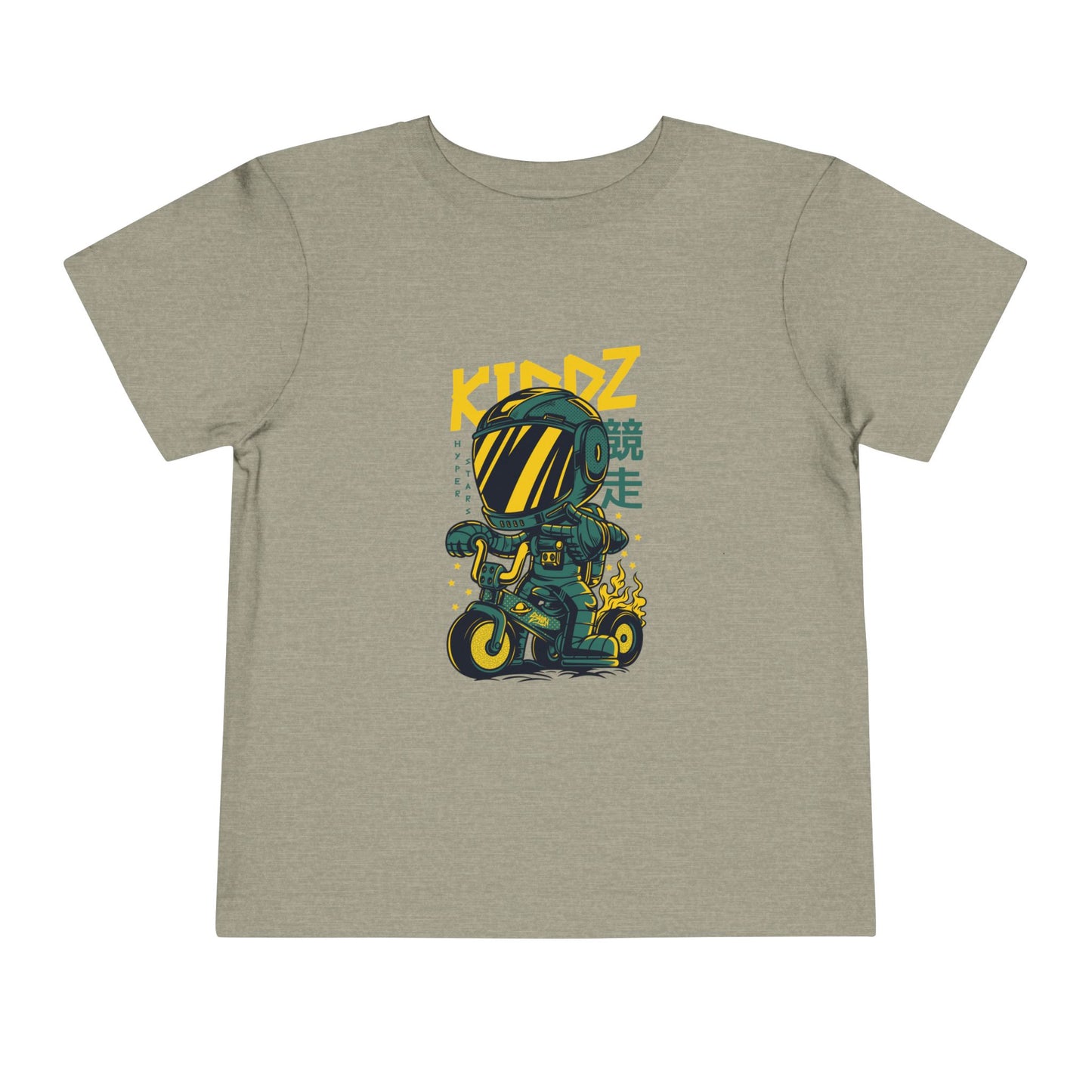 Kids Motorcycle Racer Toddler Tee — 'KIDZ' Helmet Graphic