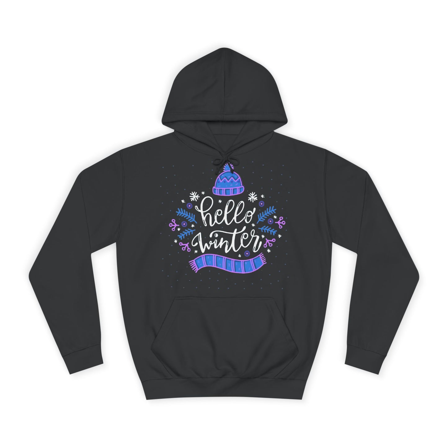 Winter Vibes Hoodie - "Hello Winter" Cozy Pullover