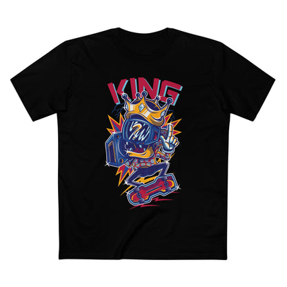 King Skateboarder Graphic Tee — Retro Streetwear Skateboard T-Shirt