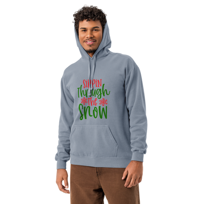 Unisex garment-dyed hoodie