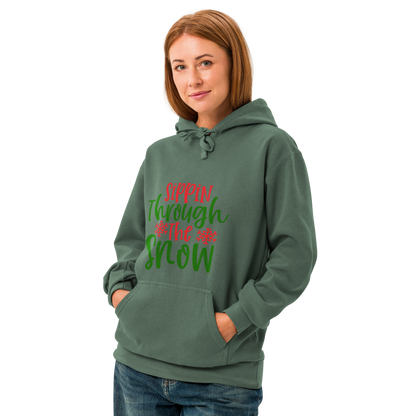 Unisex garment-dyed hoodie