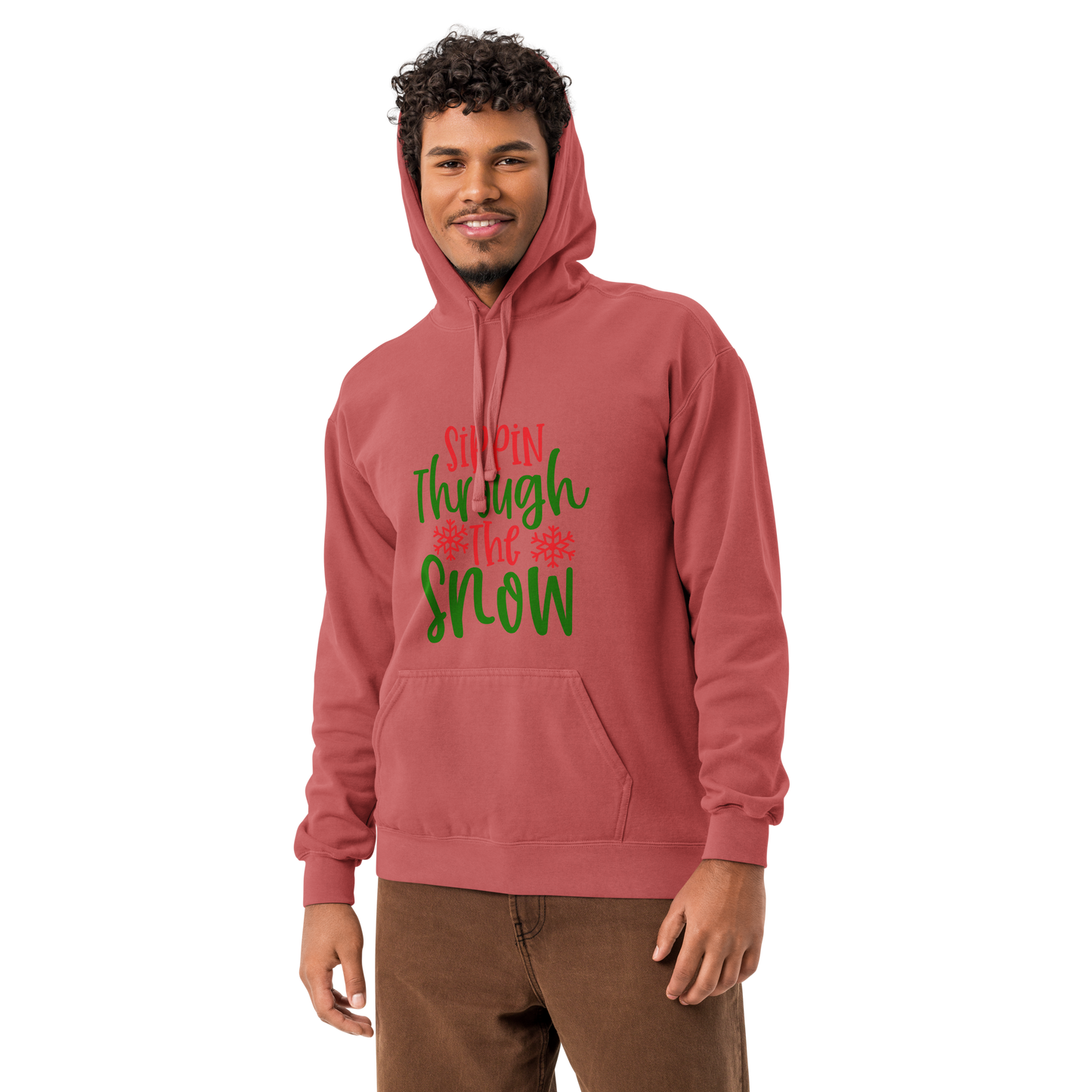 Unisex garment-dyed hoodie