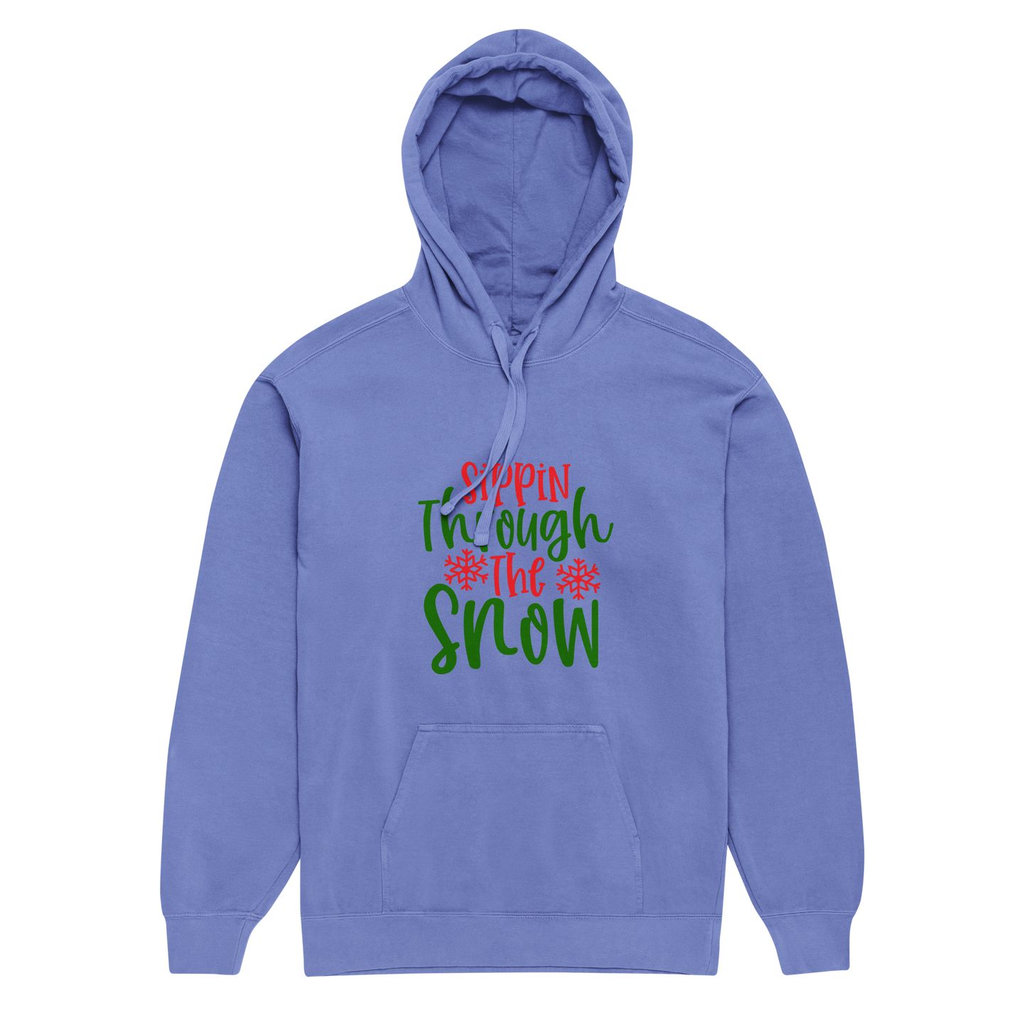 Unisex garment-dyed hoodie