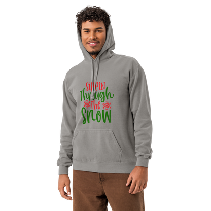 Unisex garment-dyed hoodie