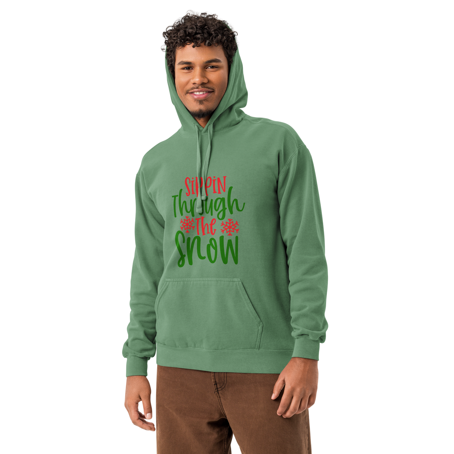 Unisex garment-dyed hoodie