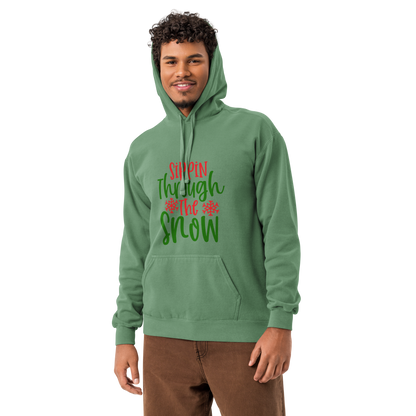 Unisex garment-dyed hoodie