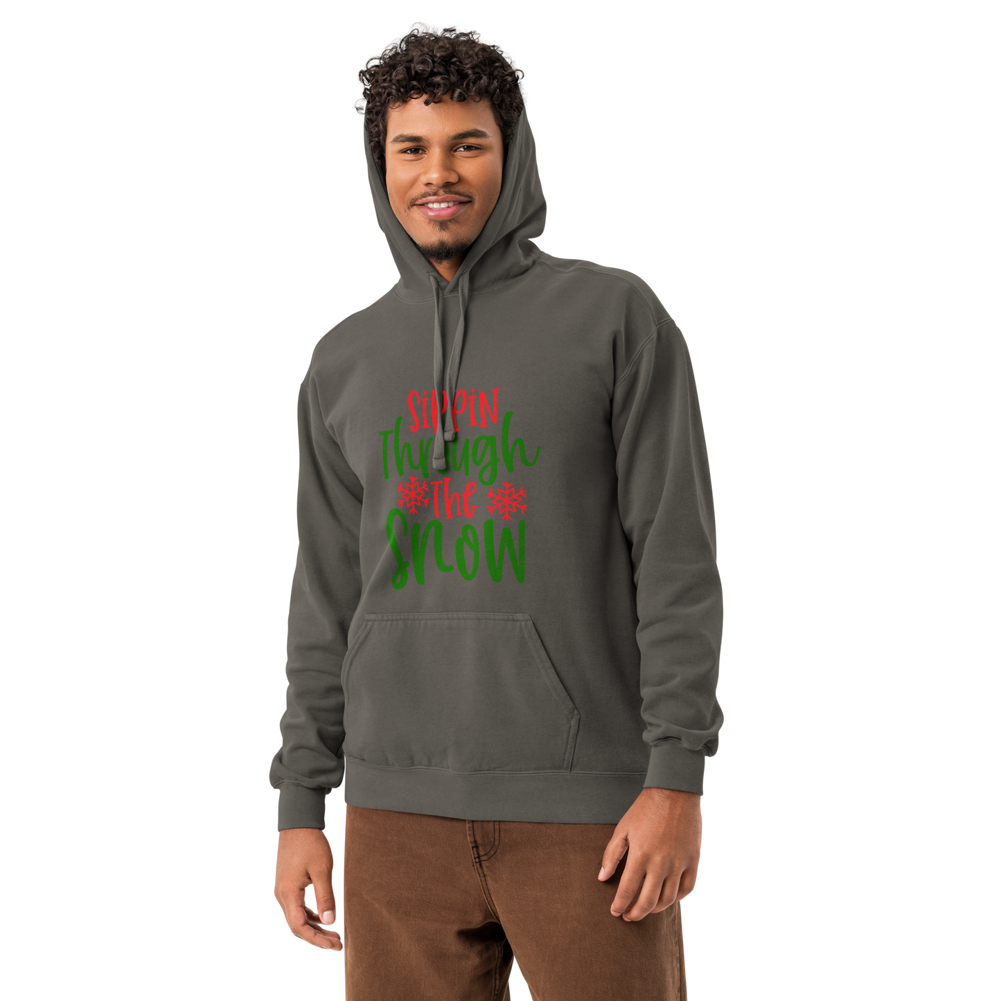 Unisex garment-dyed hoodie