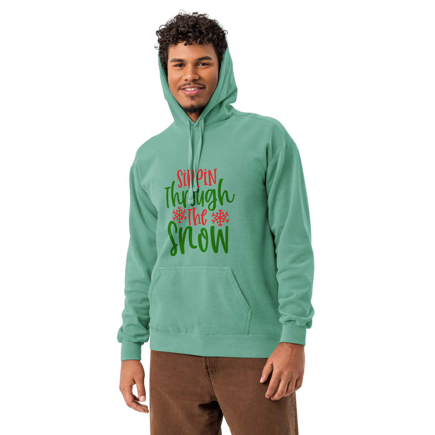 Unisex garment-dyed hoodie