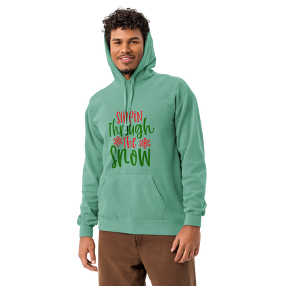 Unisex garment-dyed hoodie