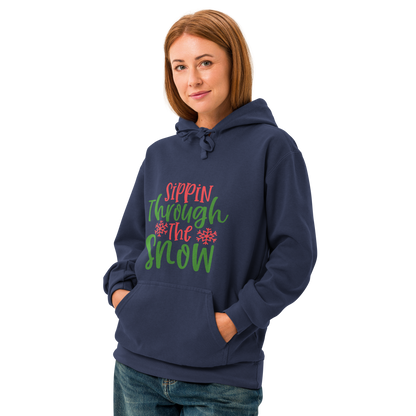 Unisex garment-dyed hoodie