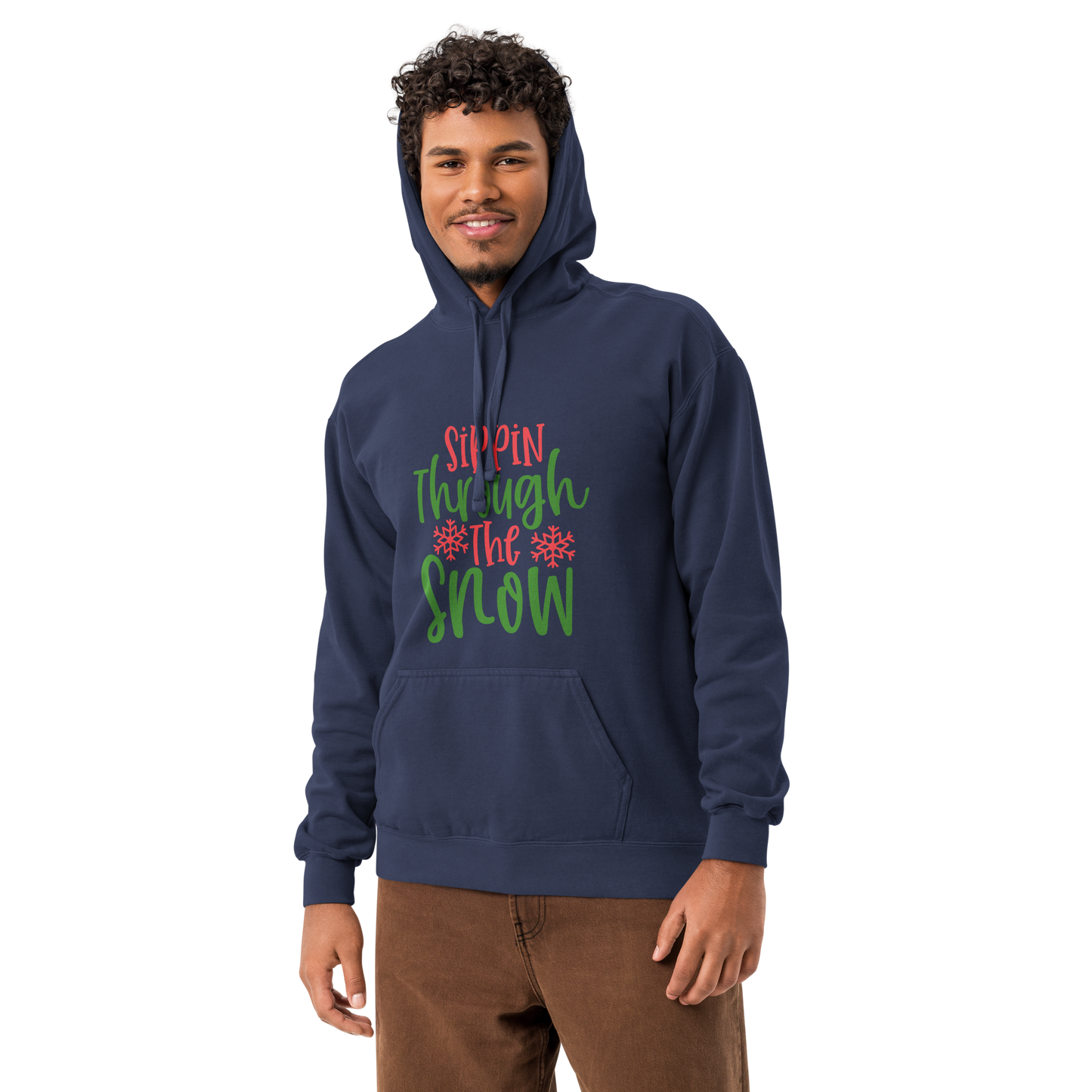 Unisex garment-dyed hoodie