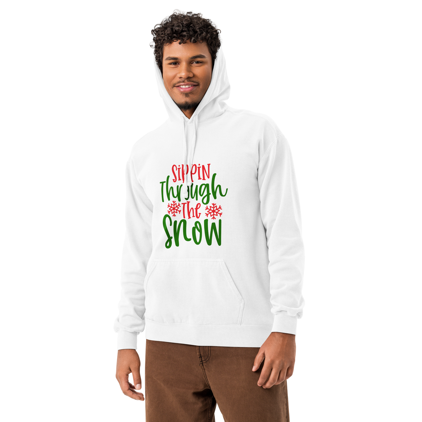 Unisex garment-dyed hoodie